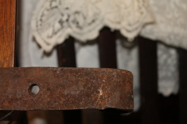 Antique Wrought Iron Blacksmith Made  Strap Hinge Barn Door 25-1/2" Pin 3/4" 9