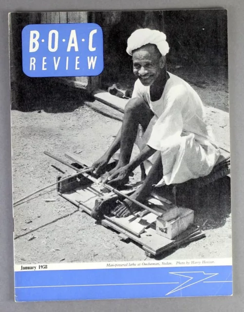 Boac Review Staff Magazin Januar 1958 Western Route Qantas Abschied Von York