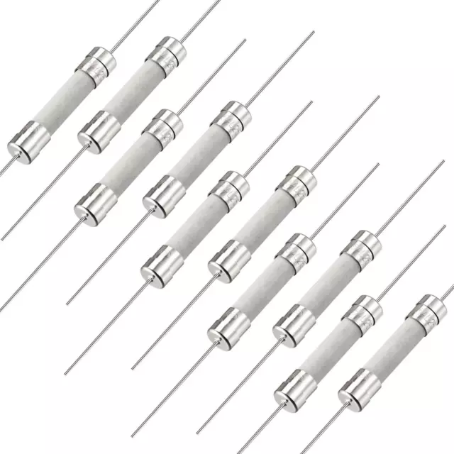 Fusibles Coup Rapide Fil Conducteur Fusibles Céramique 6 x 32mm 250V F15A 10Pcs