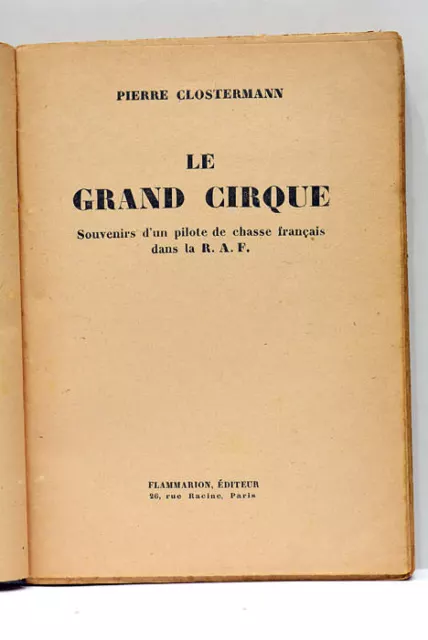 Clostermann Le Grand Cirque Illustrations Paris 1948