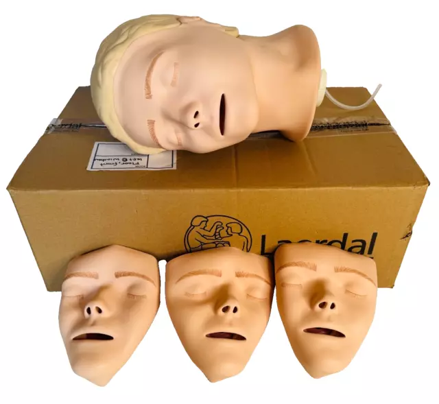 Laerdal Resusci Anne Replacement Head + 3x Faces - Complete - Brand New in Box