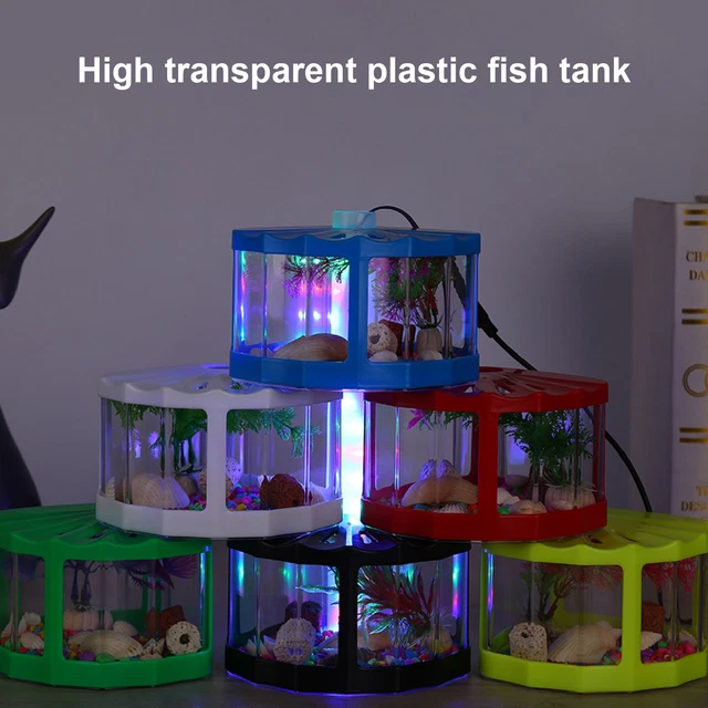 Mini Fish Bowl Clear Shell Falling-proof Small Betta Fish Tank Accessory 2
