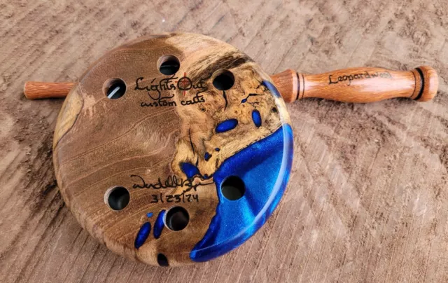 Lights Out  -  Maple Burl Hybrid Green Slate over Glass  - Turkey Call