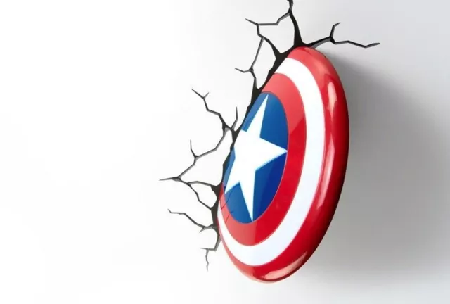 Lumière LED 3D Marvel « Bouclier Captain America »