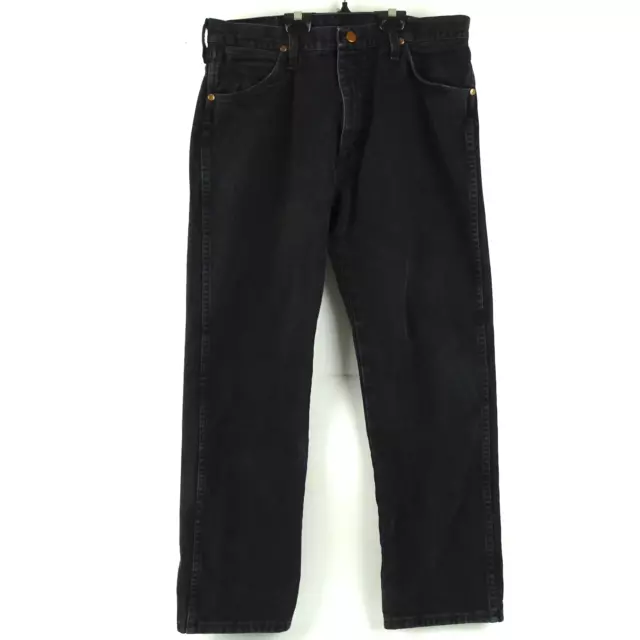 WRANGLER COWBOY CUT Black Jeans Mens W34 x L29.75 Measured All Cotton ...