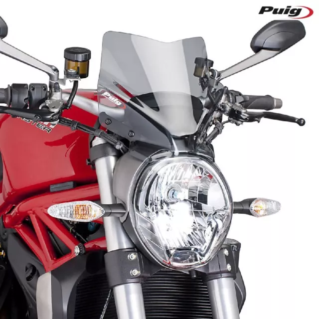 PUIG 7013H CUPOLINO NG SPORT FUME CHIARO per Ducati 797 MONSTER PLUS 2017-2020