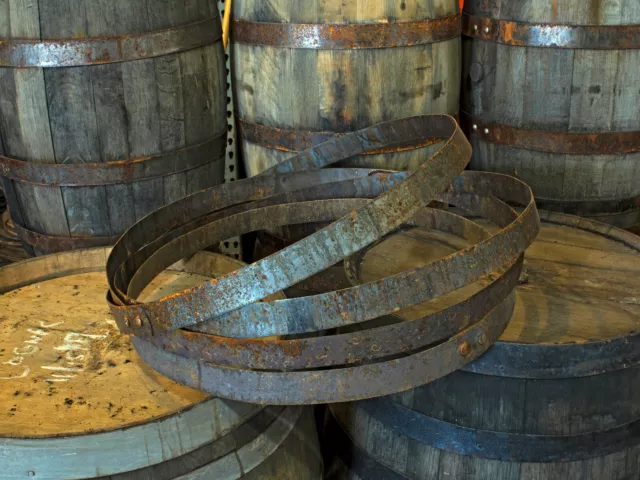 Whiskey Barrel Metal Bands - Barrel Hoops - Burbon Barrel Rings