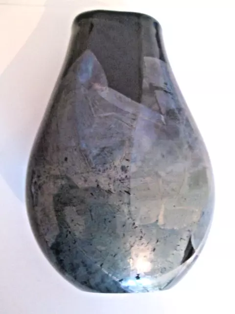 British Studio/Art Glass 'Silver Leaf Mountain' Vase by Ed & Margaret Burke E&M