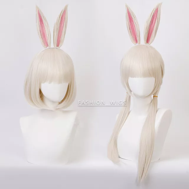 Anime BEASTARS Rabbit Hal Cosplay Costume Party Wig Props Hair Ears Full Wig Cap