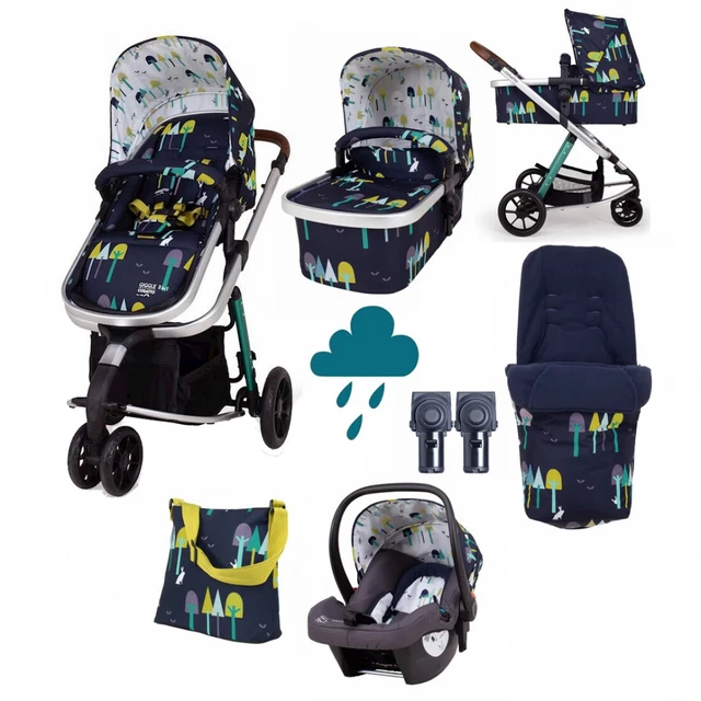 Cosatto Giggle 3 in 1 Travel System Bundle + Accessory Pack, Wilderness Ink