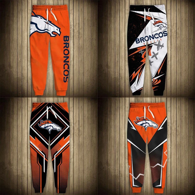 Denver Broncos Drawstring Sweatpants Men's Casual Pants Gym Running Trousers