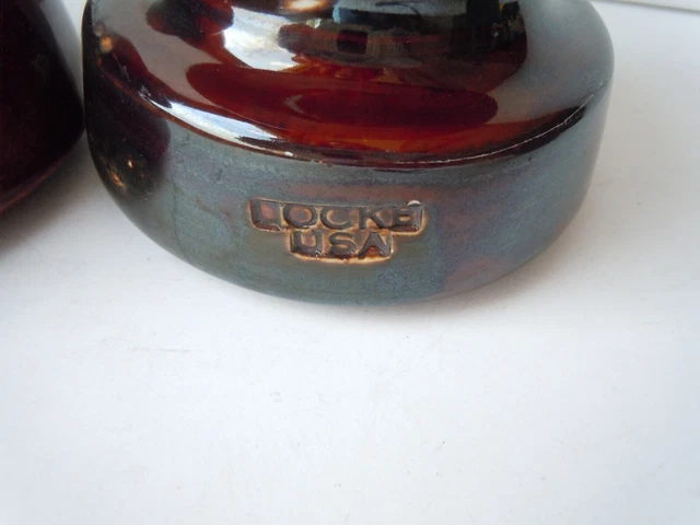 3 Vintage Brown Ceramic Porcelain Insulators - Victor, Locke & Pinco 4