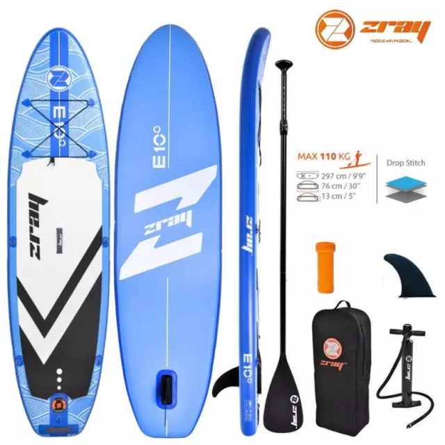 ZRAY EVASION DELUXE 10.0 Sup Board Stand Up Paddle Surf-Board Alu Pagaie Isup 29