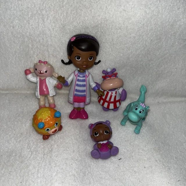 Doc McStuffins Mini Figures Lot of 6 Toy Figurines Cake Toppers GUC - Some Htf