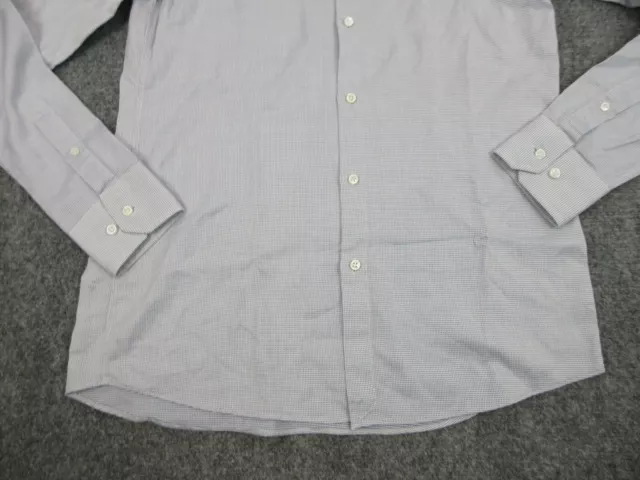 Hugo Boss Shirt Mens Adult 15 1/2 Blue Button Up Preppy Slim Lightweight 2