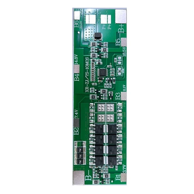 BMS 7S 24V Pacchetti Batteria 18650 Scheda di Ricarica con Balance Equalizzatore K6A1