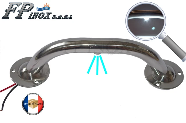 Main Courante Inox 316 – Tube Ovale Fileté – Longueur 490mm – FP INOX
