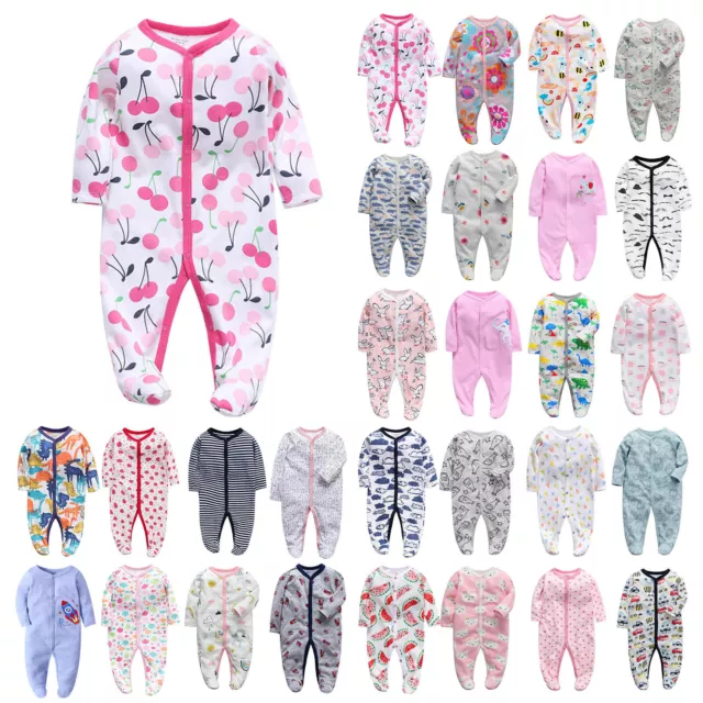 Newborn Infant Baby Boy Girl Kids Cotton Romper Jumpsuit Bodysuit Clothes Outfit