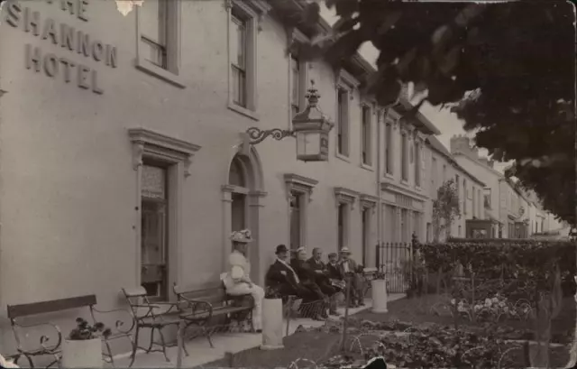 Ireland 1906 RPPC Castleconnell The Shannon Hotel Real Photo Post Card Vintage