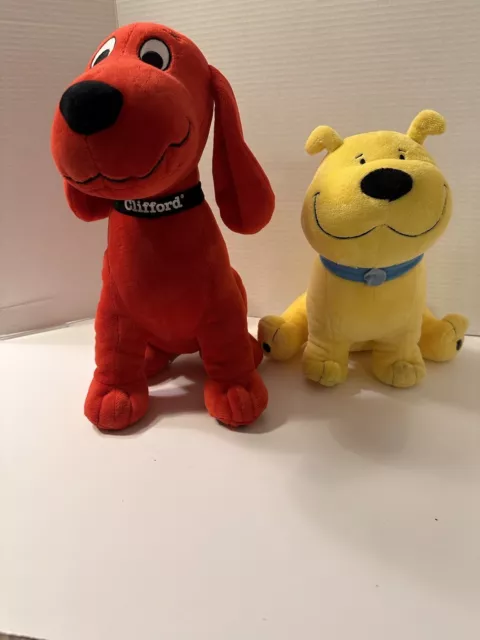 Vintage Kohls Care Big Red Dog Clifford and T-Bone Plush Stuffed Animal Lot Of 2