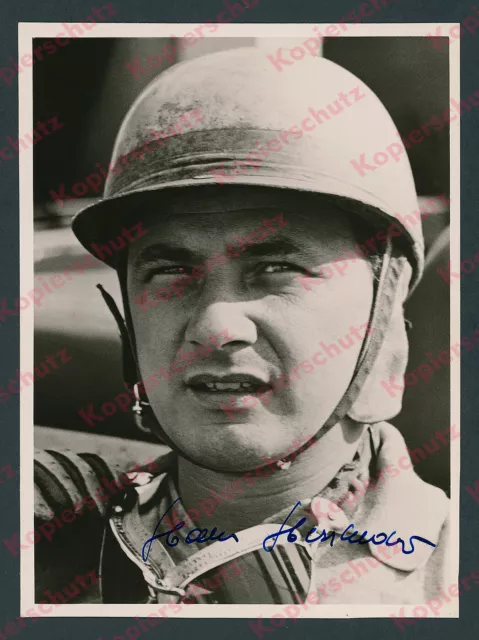 orig. Foto signiert Porträt Rennfahrer Hans Herrmann Autogramm Motorsport 1961