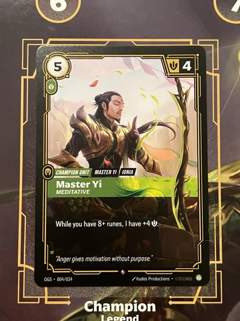 MASTER YI MEDATATIVE Riftbound Origins Proving Grounds League Legends ...