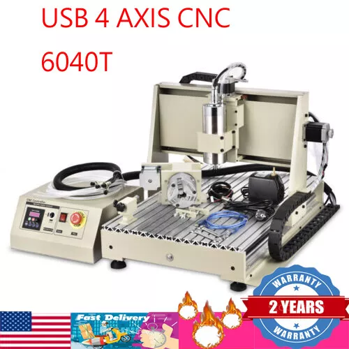 1500W 4Axis USB 6040 CNC Router 3D Engraver Drilling Milling Machine DIY Cutter
