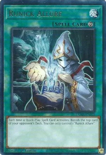 Yugioh! Runick Allure - TAMA-EN028 - Rare - 1st Edition Near Mint, English