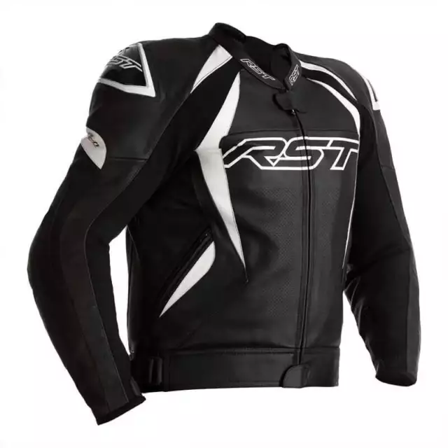 RST Tractech Evo 4 Ce Mens Leather Noir Blanc Blouson -  Livraison gratuite!