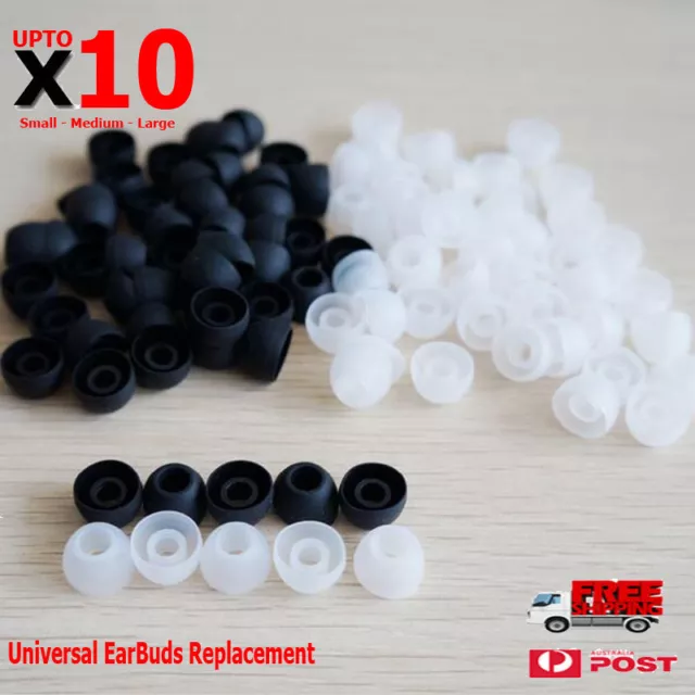 Universal Earphones Replacement Silicone Earbud In Ear Bud Tips Covers AU