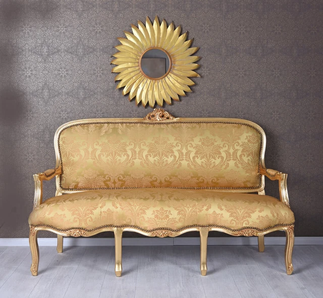 Gigantisches Salon Sofa Marie Antoinette Kanapee Rokoko Sitzbank Schlosssofa neu