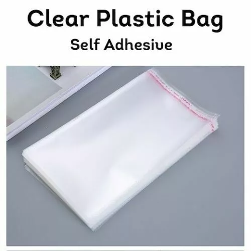 Clear Self Adhesive Bags OPP Cellophane Peel & Seal Garments sweet Transparent 3