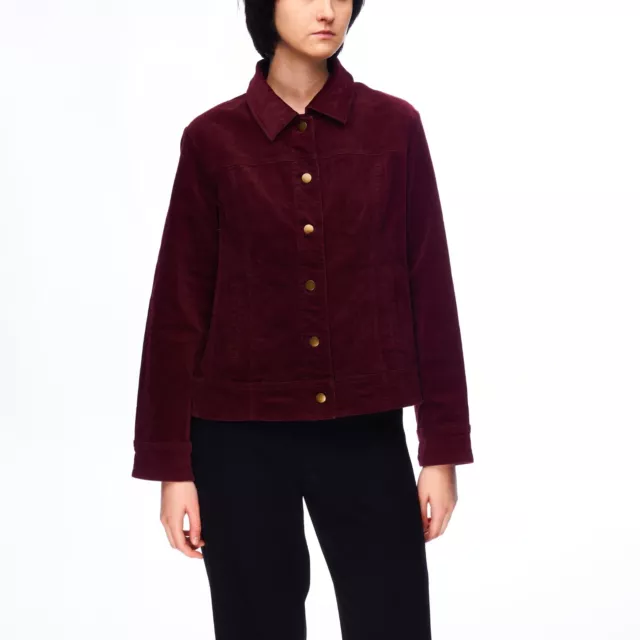 PENDLETON Snap Jacket Burgundy Cotton Corduroy Women's Size M