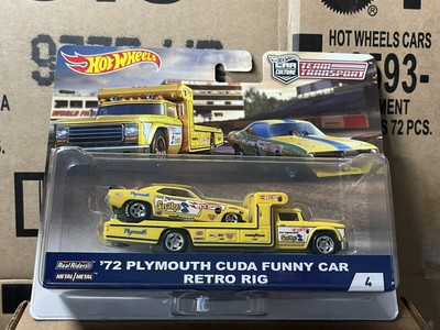 hot wheels 72 plymouth cuda funny car retro rig