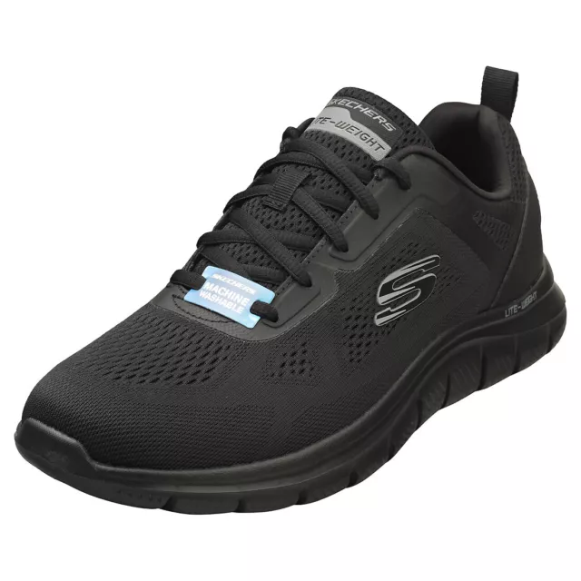 Skechers Track Broader Homme Black Baskets