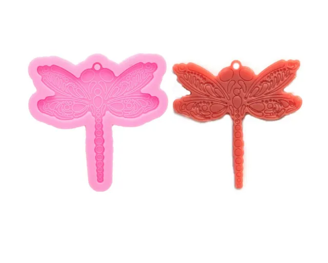 Glossy Dragonfly Keychain Silicone Mold - Craft Epoxy Molds - DIY Mould for Epox