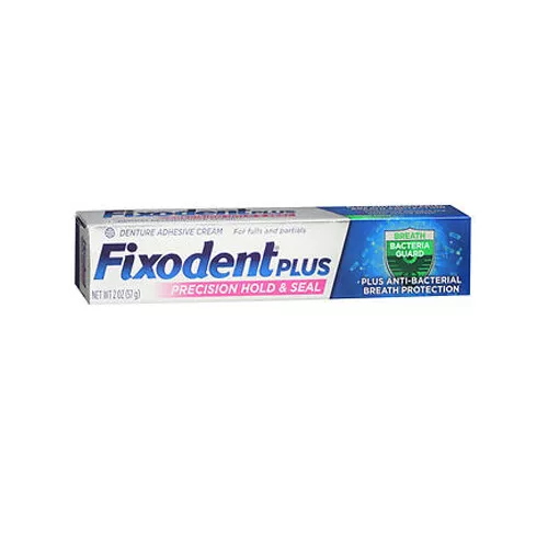 Fixodent Plus Précision Tenu & Scellé Denture Adhésif Crème Boite Parfum 59ml