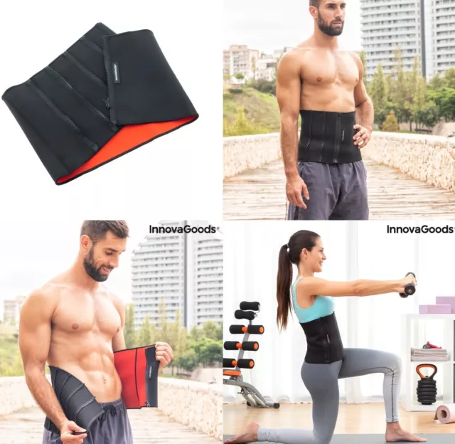 Faja Deportiva efecto sauna Reductora Adelgazante,unisex,5 ajustes de cremallera