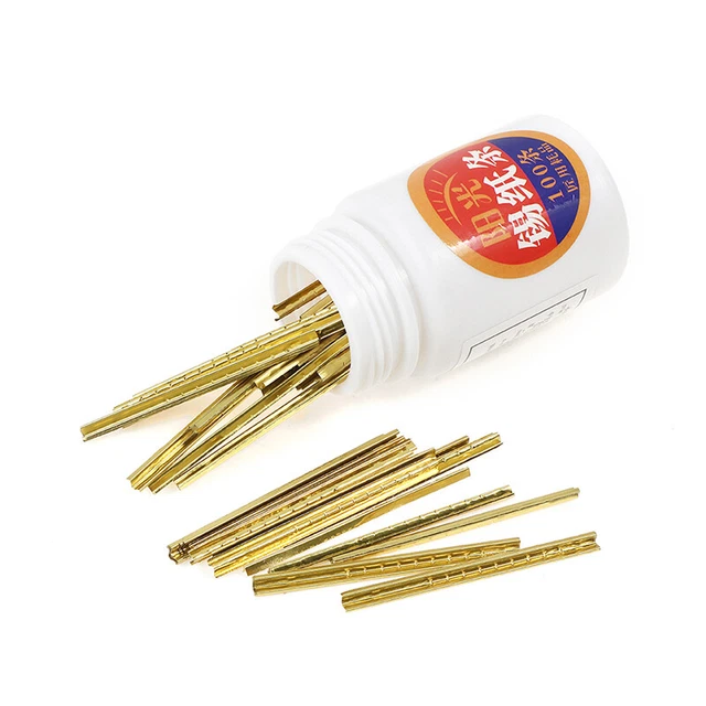 100PCSLocksmith Tool Finished Tin Foil Strip Gold And Silver Tin Foil Consumable