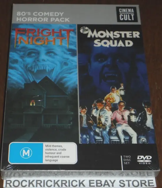 80'S Horror Pack Dvd Cinema Cult Fright Night & The Monster Squad R4 New Sealed