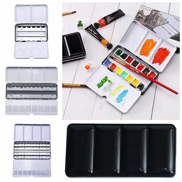 Werkzeuge Pigmentbox leere Farbpalette Aquarell Aufbewahrungskoffer Gitter Schlitze