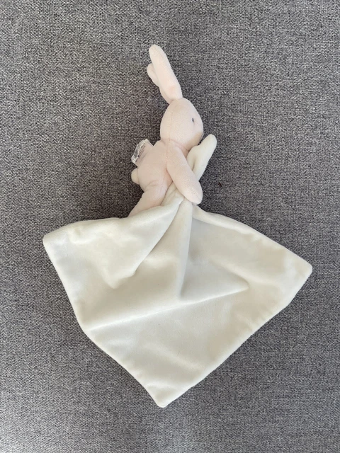 Doudou Lapin Rose Mouchoir Blanc JACADI