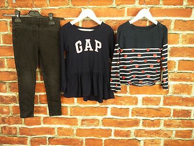 Girls Bundle Age 4-5 Years 100% Gap Jeans Pullover Tee Stars Hearts Navy 110Cm