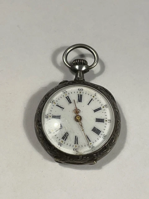 Montre Gousset Ancienne En Argentan - Double Couvercle - 86g - Ne Fonctionne Plus - Vintage