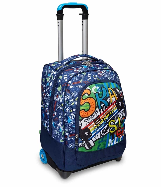 Zaino Trolley Invicta Benin 2in1 - Viola, 35L, Con Spallacci E Ruote, Per Scuola E Viaggi - Foto 3