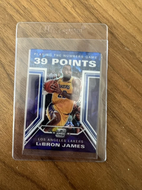 2019-20 Contenders Optic Playing the Numbers Game Blue Cracked Ice LeBron James