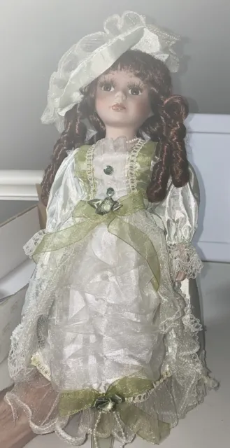 Heritage Signature Collection Porcelain Doll Green Dress 2
