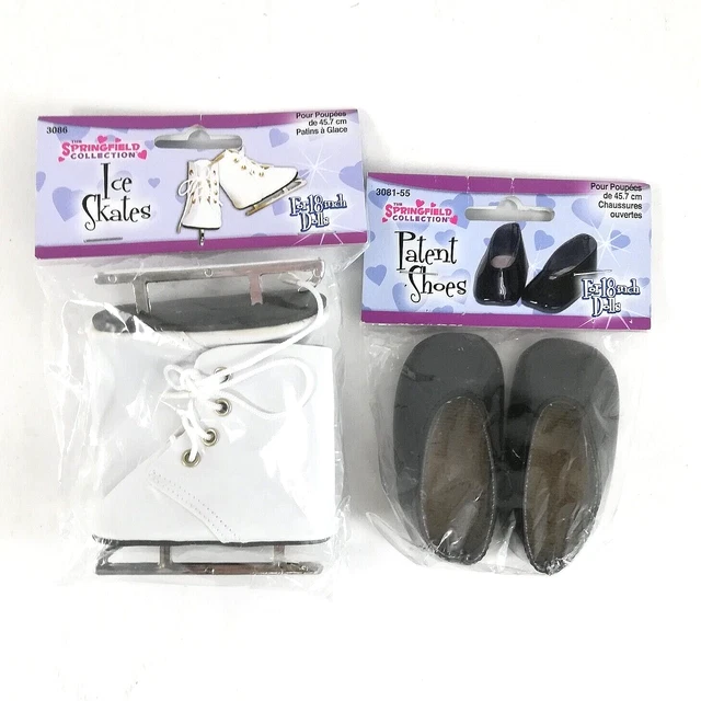 18” Doll  SHOES & ICE SKATES Springfield Collection Fits American Girl NIP 2003
