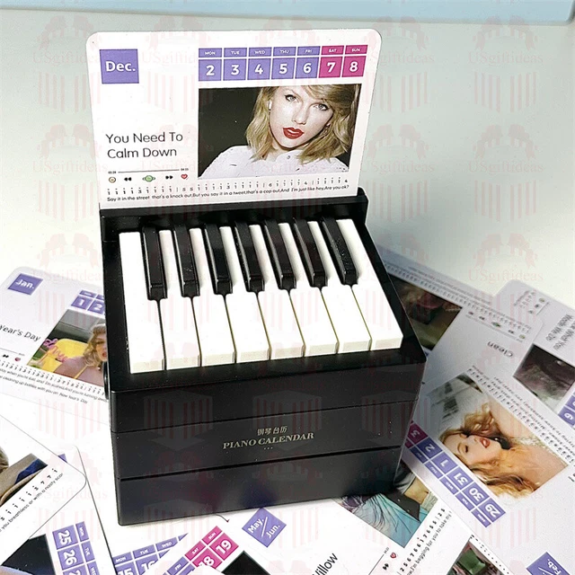 TAYLOR SWIFT PIANO Calendar 2024 with Music Sheets Toy Piano Musical