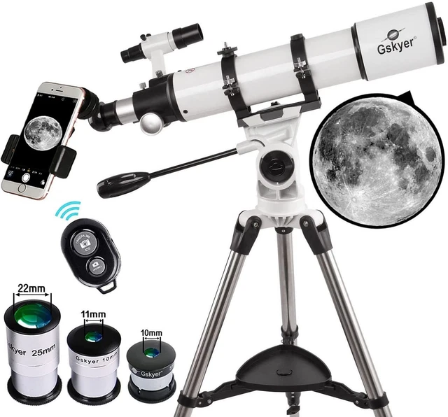 Telescope, Telescopes for Adults, 600X90Mm AZ Astronomical Refractor Telescope,T